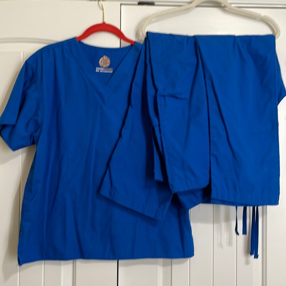 Sanibel Works royal blue scrubs size Medium and large